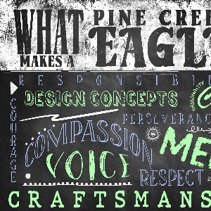 "What makes a Pine Creek Eagle? poster